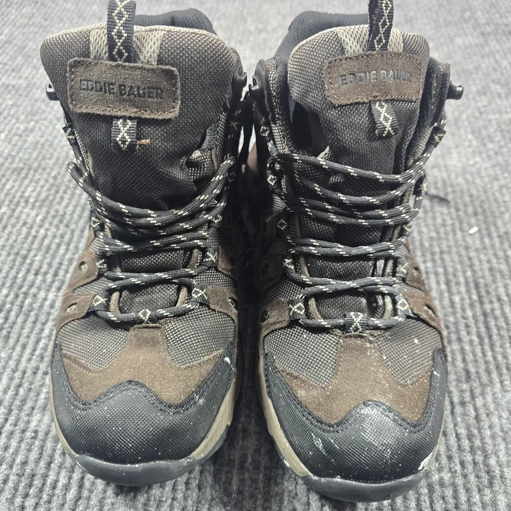 Eddie Bauer Maple Ridge Boots Mens Size 8 Brown Waterproof Hiking‎ Combat Trail